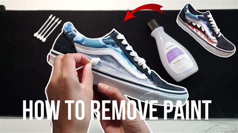 removing paint from shoes